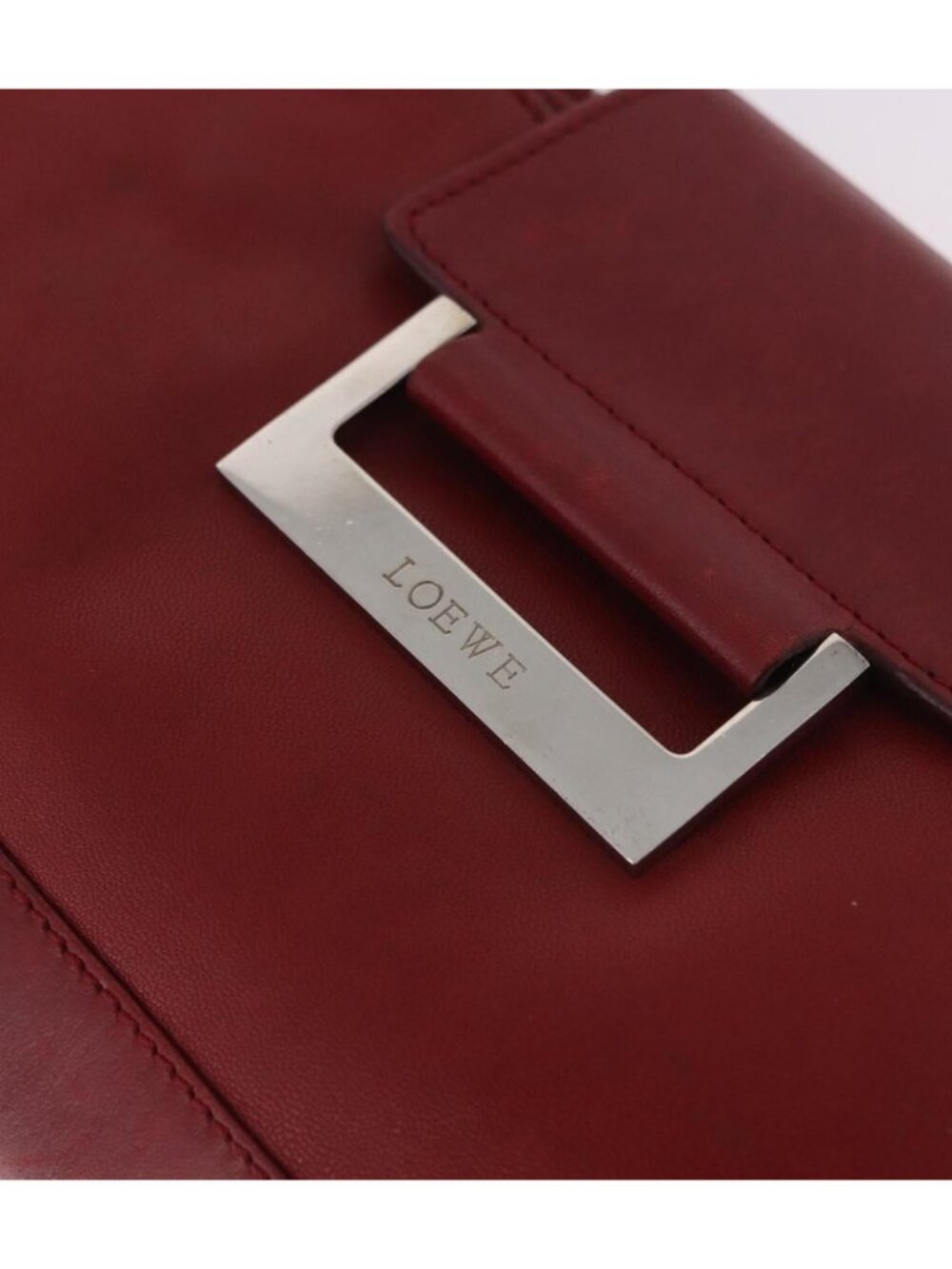LOEWE Accessory Pouch Leather Red Silver - Picture 12 of 16